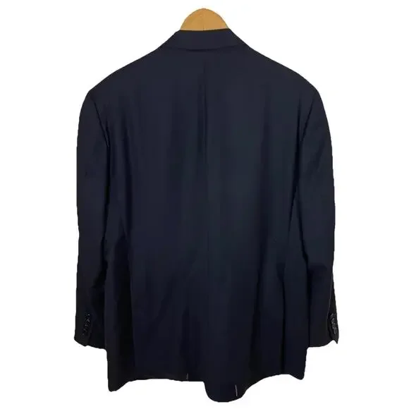 Armani Collezioni Navy Blue G Line Mens Blazer Sport Coat Suit Jacket Wool 44